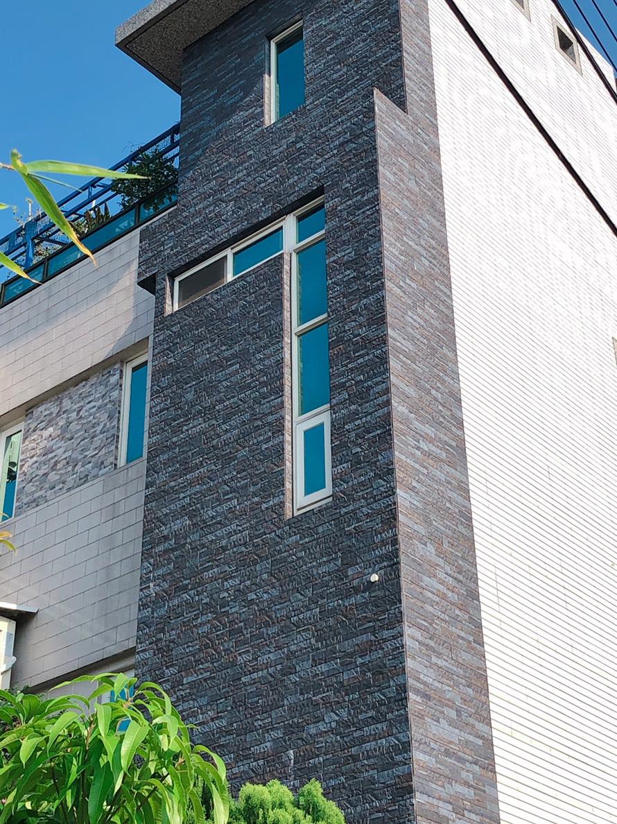 仿文化石磚 米哈石 10*50 深灰色 外牆磚 造景牆