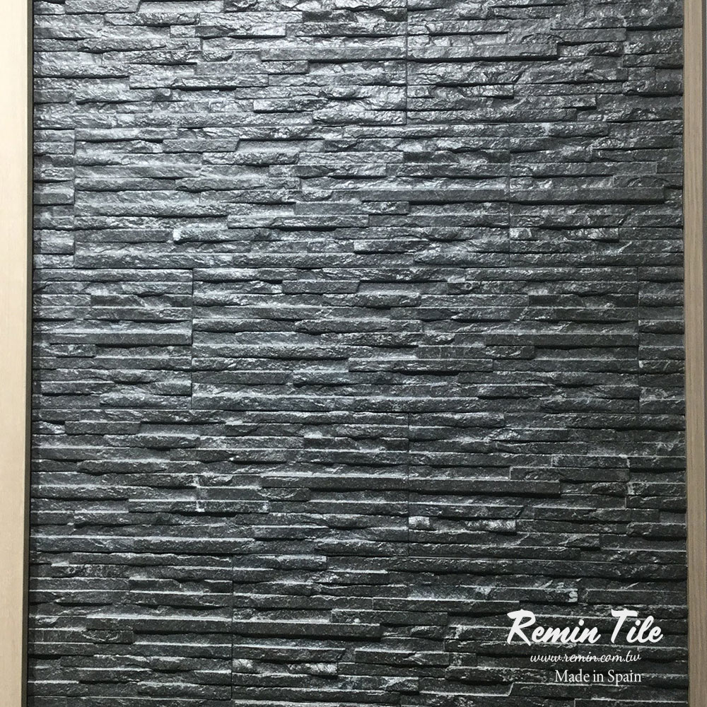 龐貝 白色 灰色 黑色 17×52×1.4 山緋仿文化石磚 外牆磚