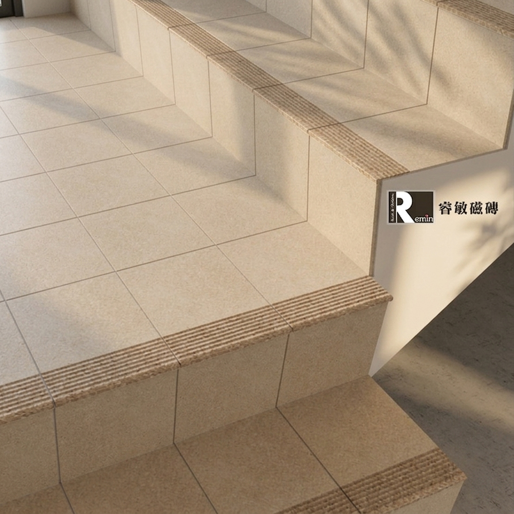 樓梯磚 雙圖紋 | 台灣製雙色防滑 | 米棕灰黑 27×20cm / 20×20cm