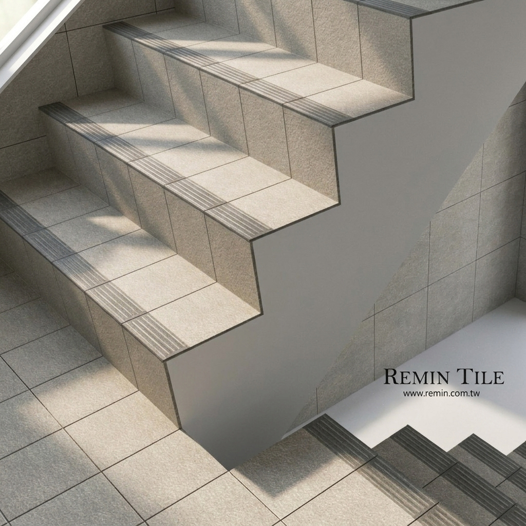 防滑樓梯磚-粗鑿｜國產20×27石英磚｜防滑耐磨