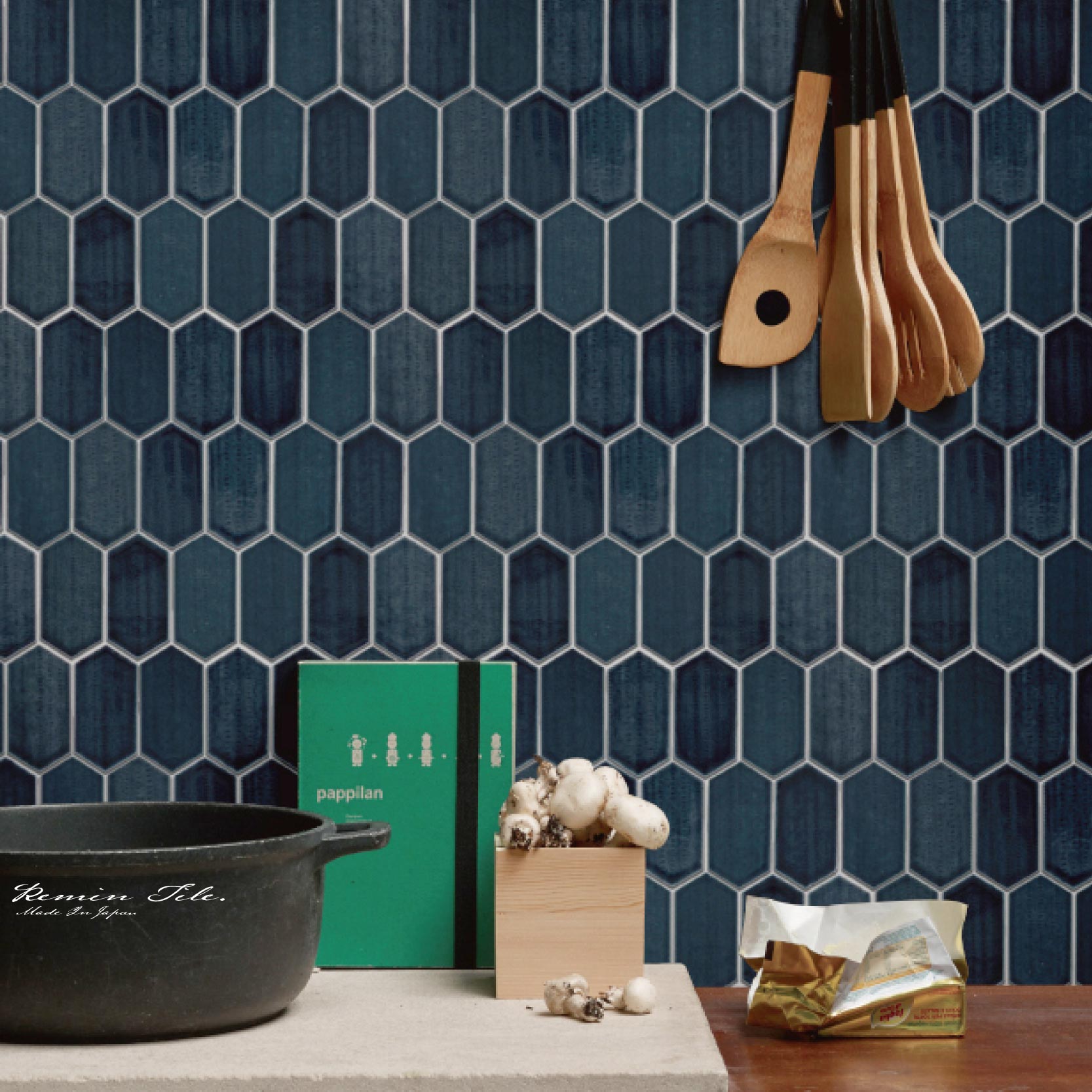 彩釉馬賽克｜日本進口六角長形壁磚推薦｜凌雲