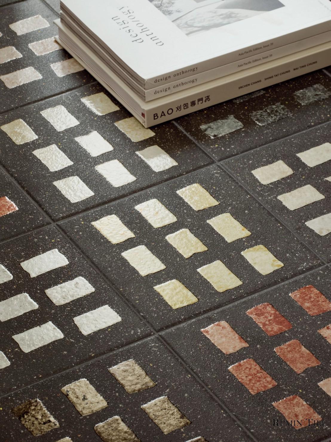 水磨石花磚 波波里花園 20*20 黑色 地磚