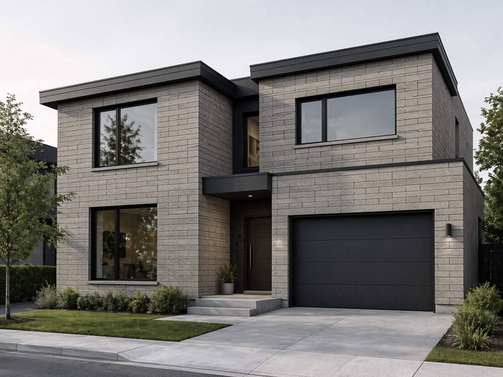 外牆磚 大地 7.5x30cm 數位外牆磚 灰色