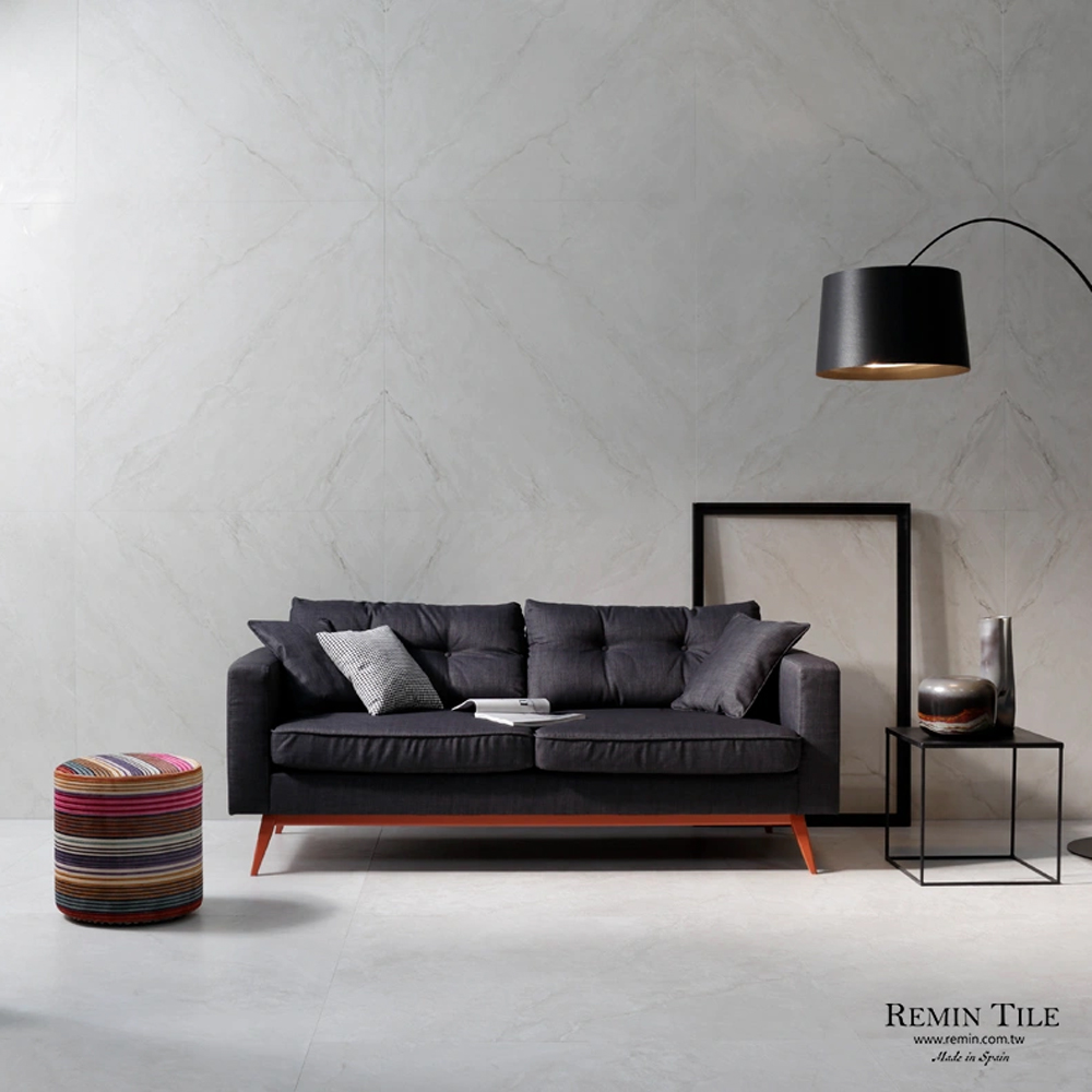 連紋大理石紋大板磚 蓋亞-白｜義大利進口石英磚 120×120㎝地壁磚