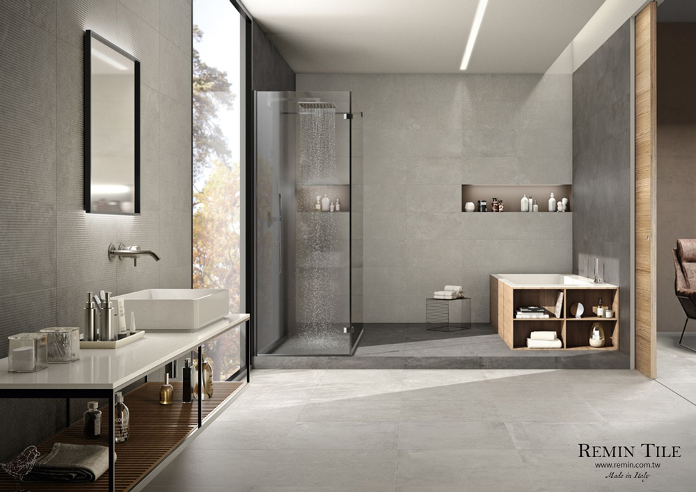 板岩磚 創石 90*90 灰色 浴室壁磚 浴室地磚 R10 通體磚 止滑磚 Imola STONCRETE